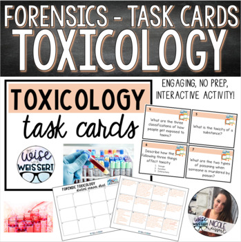 Preview of Forensics | Toxicology Task Cards - EDITABLE