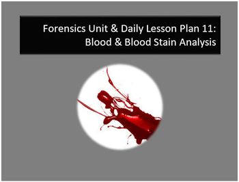 Preview of Forensics Unit 11:  Blood Evidence Basic Resource Bundle