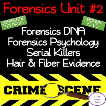 Preview of Forensic Unit#2 NO PREP! DNA, Psychology, Serial Killers, Hair & Fiber Evidence