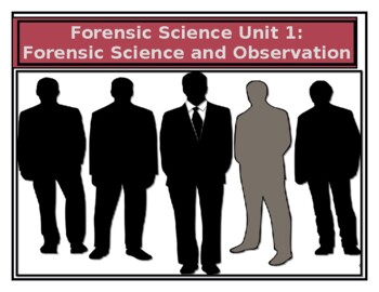 Preview of Forensics Unit Plan 1: Forensic Science and Observation (SIOP & Differentiated)