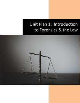 Preview of Forensics Unit Plan 1: Introduction to Forensic Science and the Law
