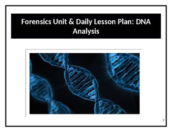 Preview of Forensics Unit Plan 12: DNA Evidence (SIOP & Differentiated)