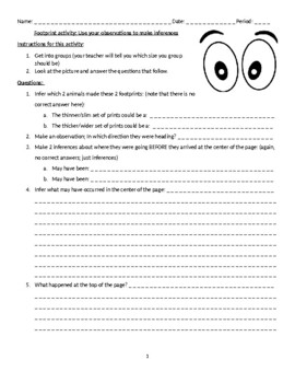 Preview of Forensics Use Observations To Make Inferences Worksheet