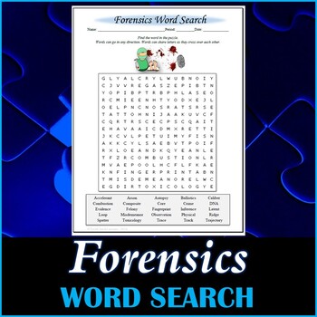 Preview of Forensics Word Search Puzzle