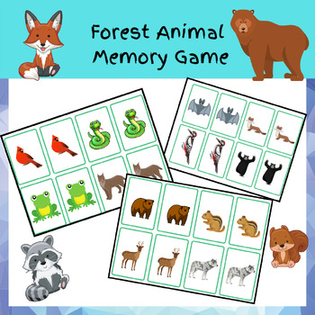 Preview of Foresgt Animal Memory Game