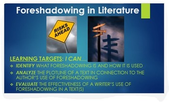 Preview of Foreshadowing: ELA Common Core PPT with Digital Examples + Analysis!
