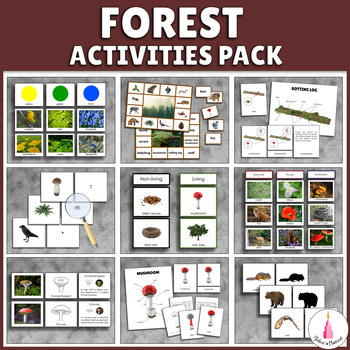 Preview of Forest Activities Montessori Bundle
