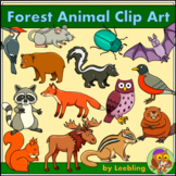 Forest Animal Clip Art – Color and B/w Woodland Animals