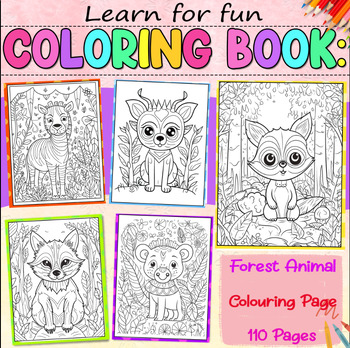 Forest Animal Colouring Page by Learn for funn | TPT