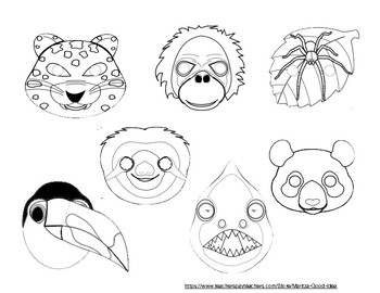 Forest Animal Mask Templates. by Maritza Good Idea | TPT