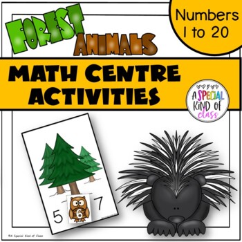 Preview of Forest Animal Math Center Activities