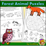 Forest Animal Puzzle Activities – Woodland Animal Crosswor