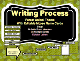 Forest Animal Theme Writing Process Bulletin Board Set