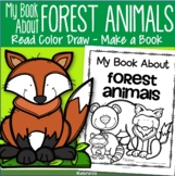Forest Animals Printables - Read Color and Draw - Make a Book