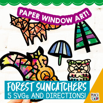 Preview of Forest Animals Art Activity for Preschool | Autumn Woodland Paper Craft SVG File