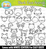 Forest Animals Blank Faces Clipart Set {Zip-A-Dee-Doo-Dah 