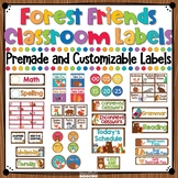 Woodland Animals | Forest Animals Classroom Labels | Class