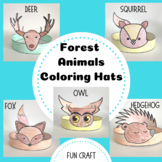 Forest Animals Coloring Hats
