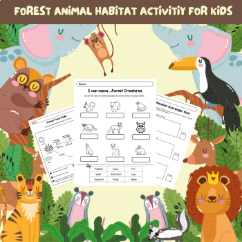 Preview of Forest Animals Habitat | 1st Grade Worksheets