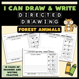 Forest Animals - I Can Draw & Write - Directed Drawing & W