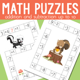 Forest Animals Math Addition and Subtraction up to 10