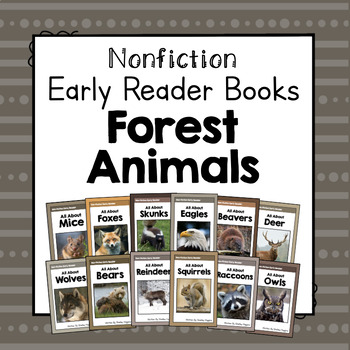 Preview of Forest Animals | Nonfiction Animal Early Reader Books| Booklets