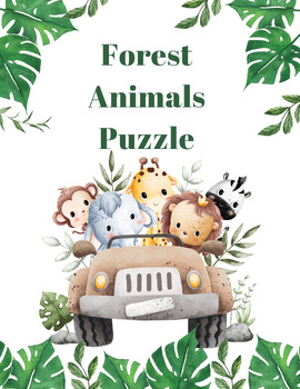 Preview of Forest Animals Puzzle and Coloring Adventure: Interactive Fun on TPT