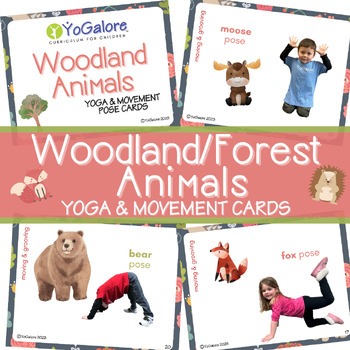 Preview of Forest Animals | Woodland Animals Yoga & Movement Pose Cards