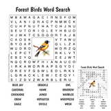 Forest Birds Word Search