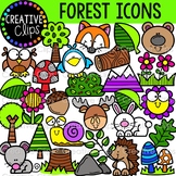 Forest Doodle Icons  {Forest Animal Clipart}