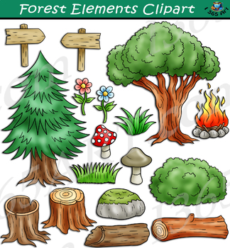 Preview of Forest Elements Clipart