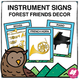 Forest Friends Music Classroom Decor: Instrument Families 