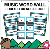 Forest Friends Music Classroom Decor: Music Word Wall