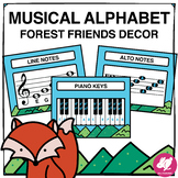Forest Friends Music Classroom Decor:  Musical Alphabet, L