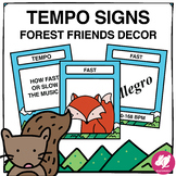 Forest Friends Music Classroom Decor: Tempo Signs, Poster