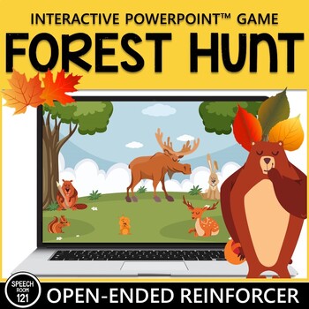 Preview of Forest Hunt Autumn Game Fall Open-Ended Reinforcer Speech