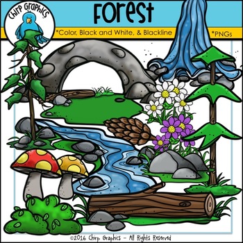 Preview of Forest Elements Clip Art Set - Chirp Graphics
