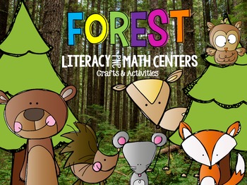 Preview of Forest Math and Literacy Centers, Crafts