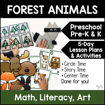 Preview of Preschool Forest Animals Activities - Forest Animals Theme - PreK Lesson Plan