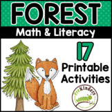 Forest Theme Printable Math & Literacy Activities Pre-K, P