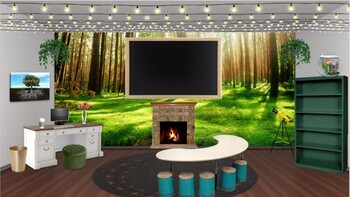 Preview of Forest Theme Virtual Classroom BACKGROUND