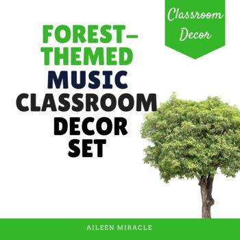 Preview of Forest-Themed Music Classroom Decor Set