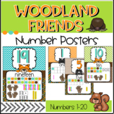 Forest Woodland Animal Friends * Number Posters * Classroom Décor