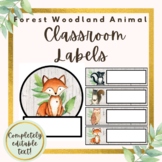 Forest Woodland Editable Classroom Labels
