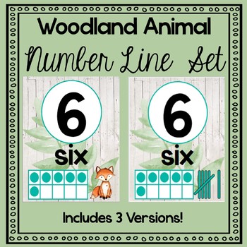 Preview of Forest Woodland Number Line Posters 0-20