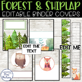 Forest and Shiplap Binder Covers and Spine Labels