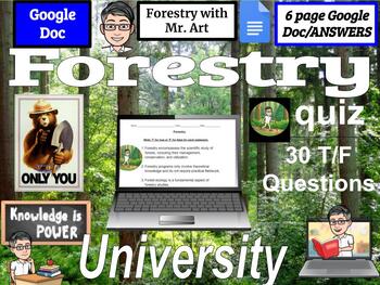 Preview of Forestry quiz - university studies - 30 True and False / Answers 