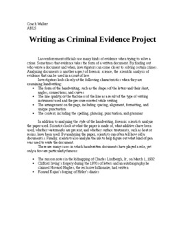 Preview of Forgery Project (Business Law, Criminal Justice)