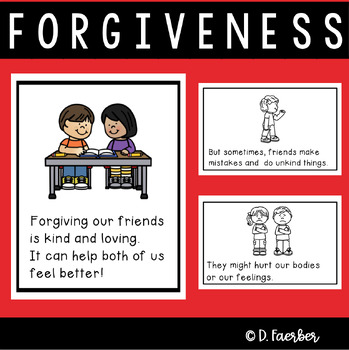 Preview of Forgiveness Social Story - Forgive Others Social Emotional Learning Book
