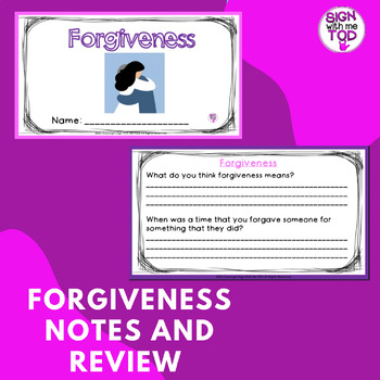 Preview of Forgiveness Activities